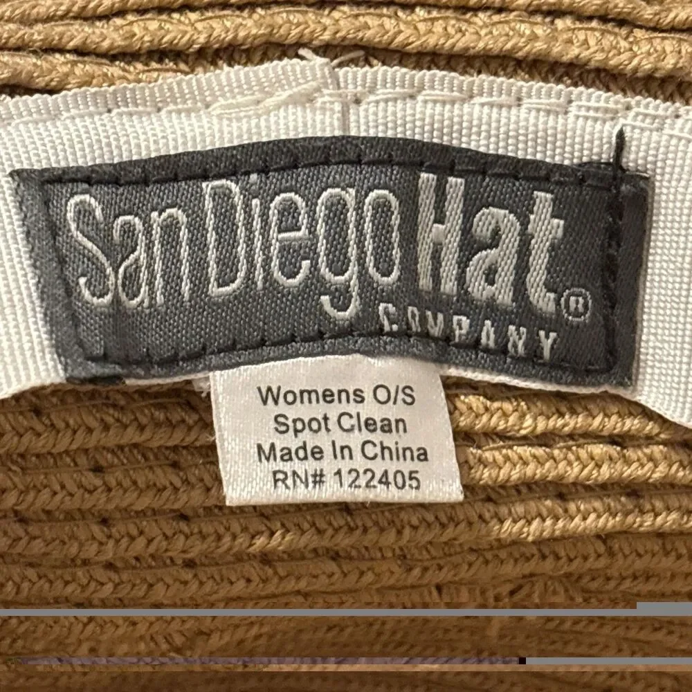 Women’s O/S Sun Beach Hat White Bow by San Diego Hat Company - Picture 7 of 8